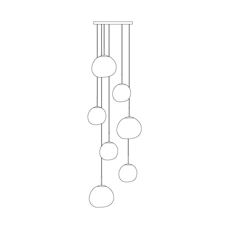 Lumora lampa wisząca Irregular Cluster Sculptural