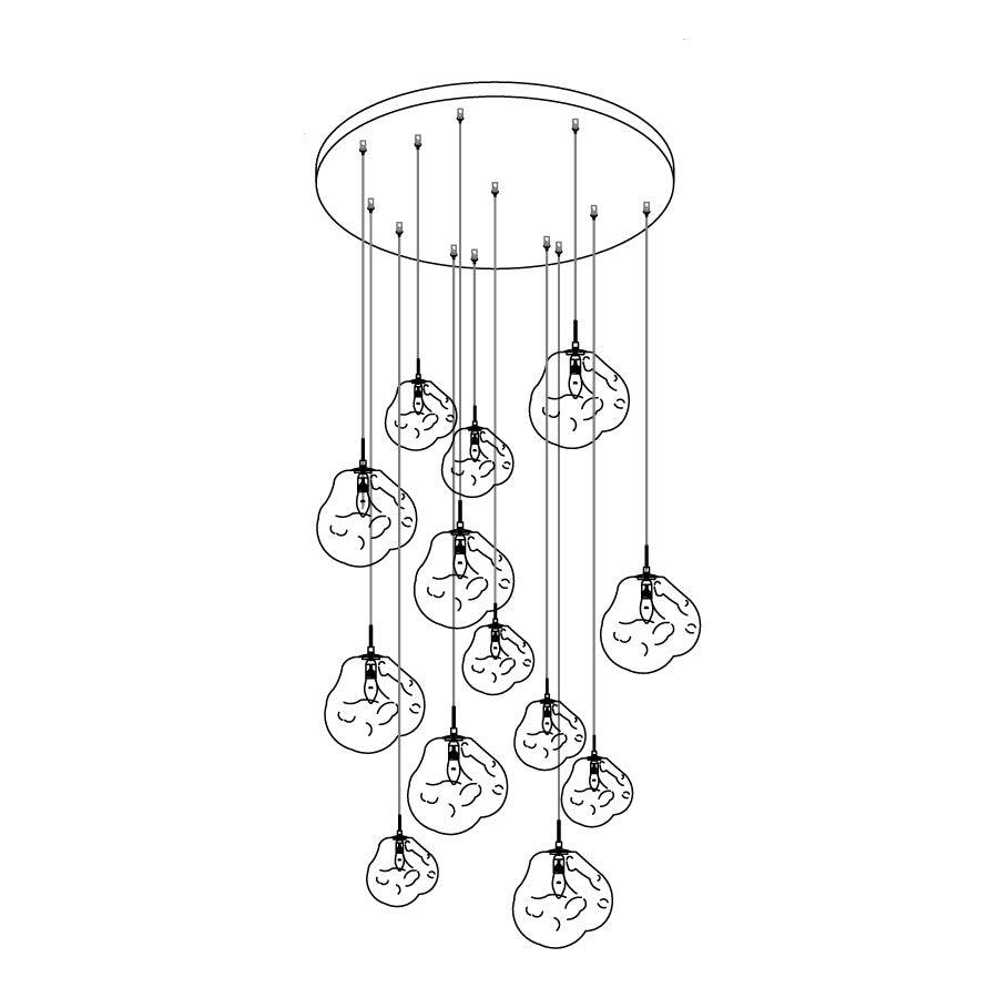 Lumora lampa wisząca Irregular Cluster Sculptural