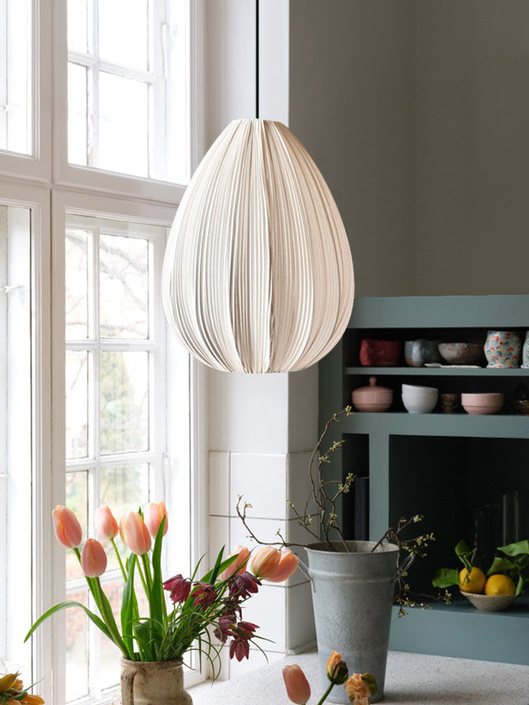 Casterwyn Lampa Wisząca Z Plisowanej Tkaniny