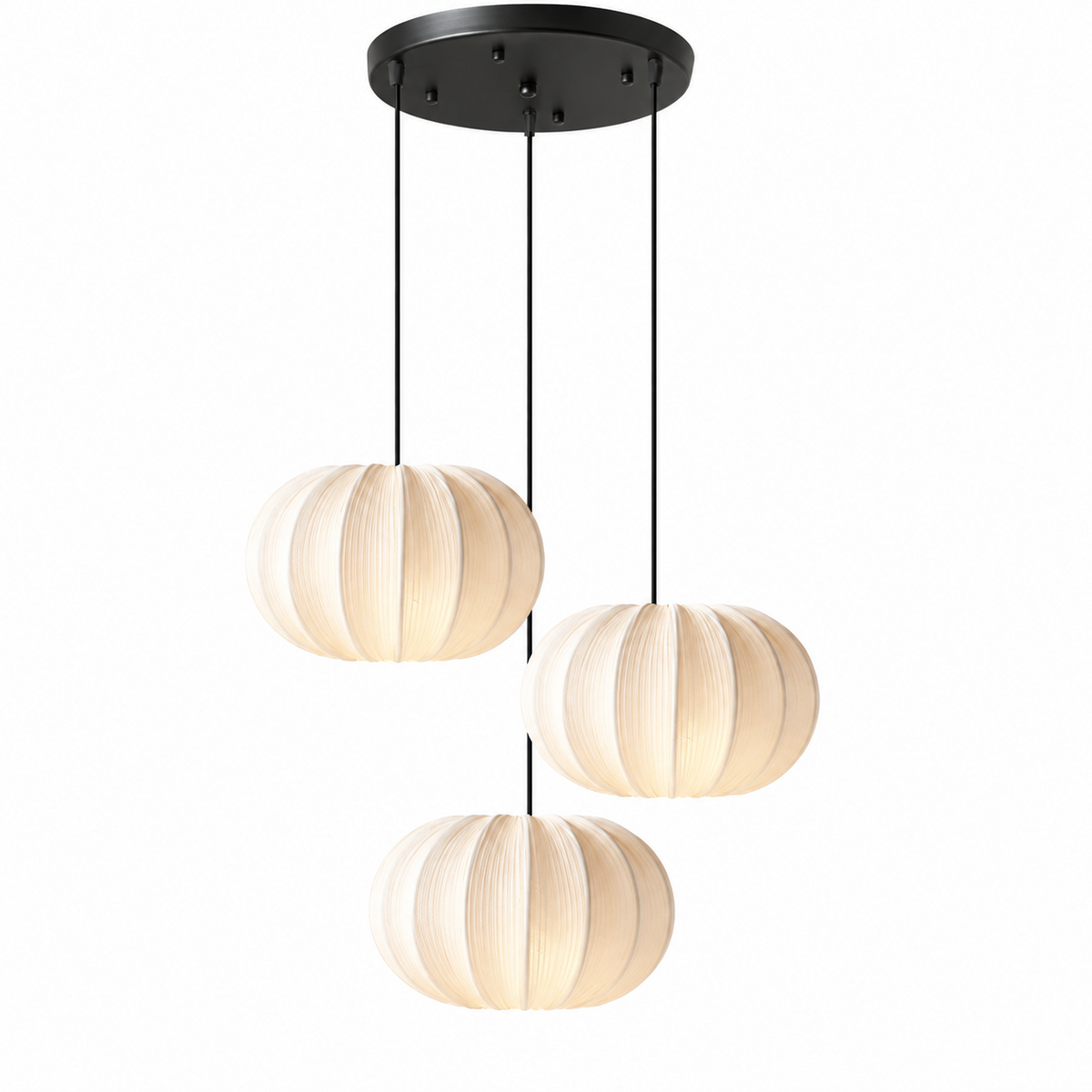 Casterwyn Lampa Wisząca Z Plisowanej Tkaniny