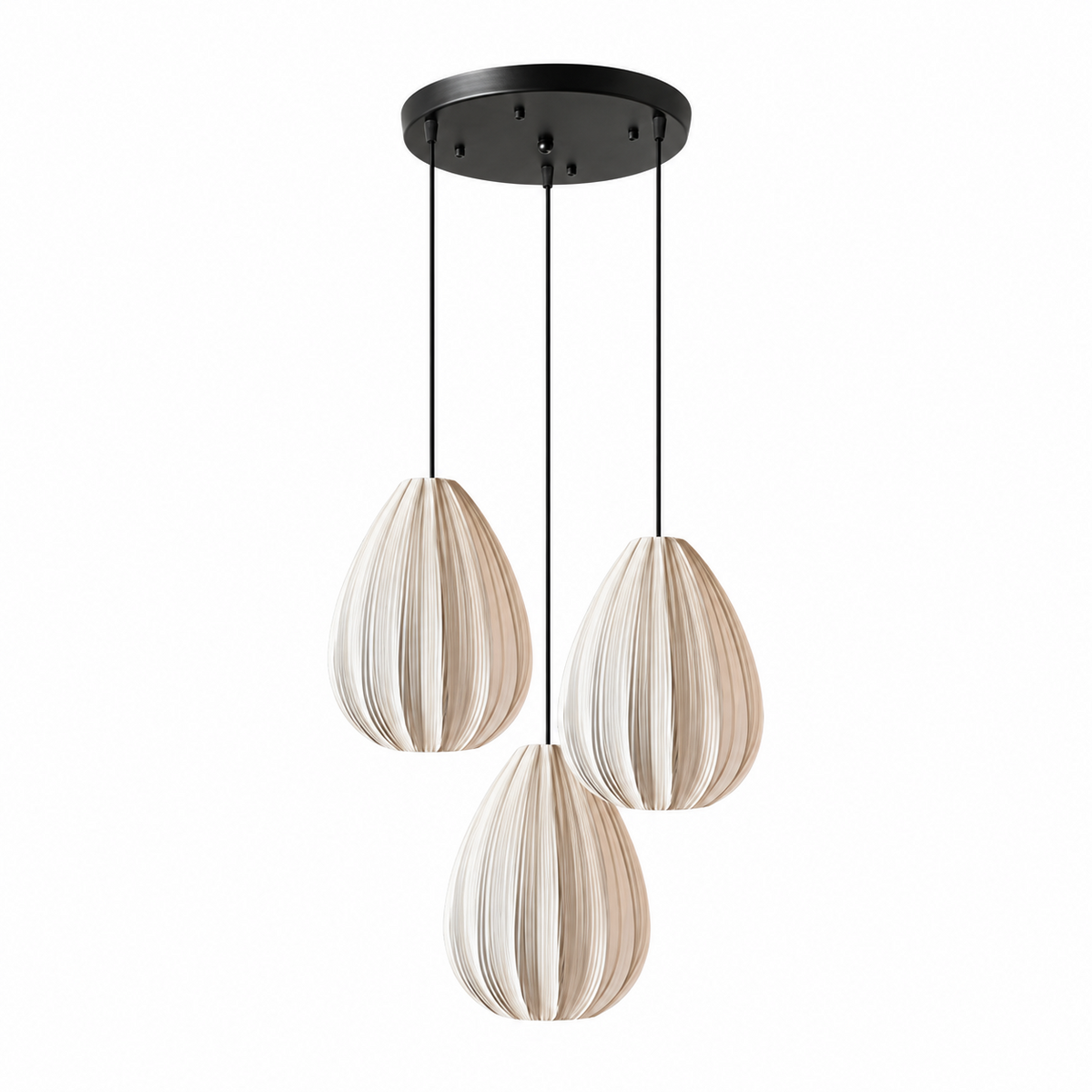 Casterwyn Lampa Wisząca Z Plisowanej Tkaniny