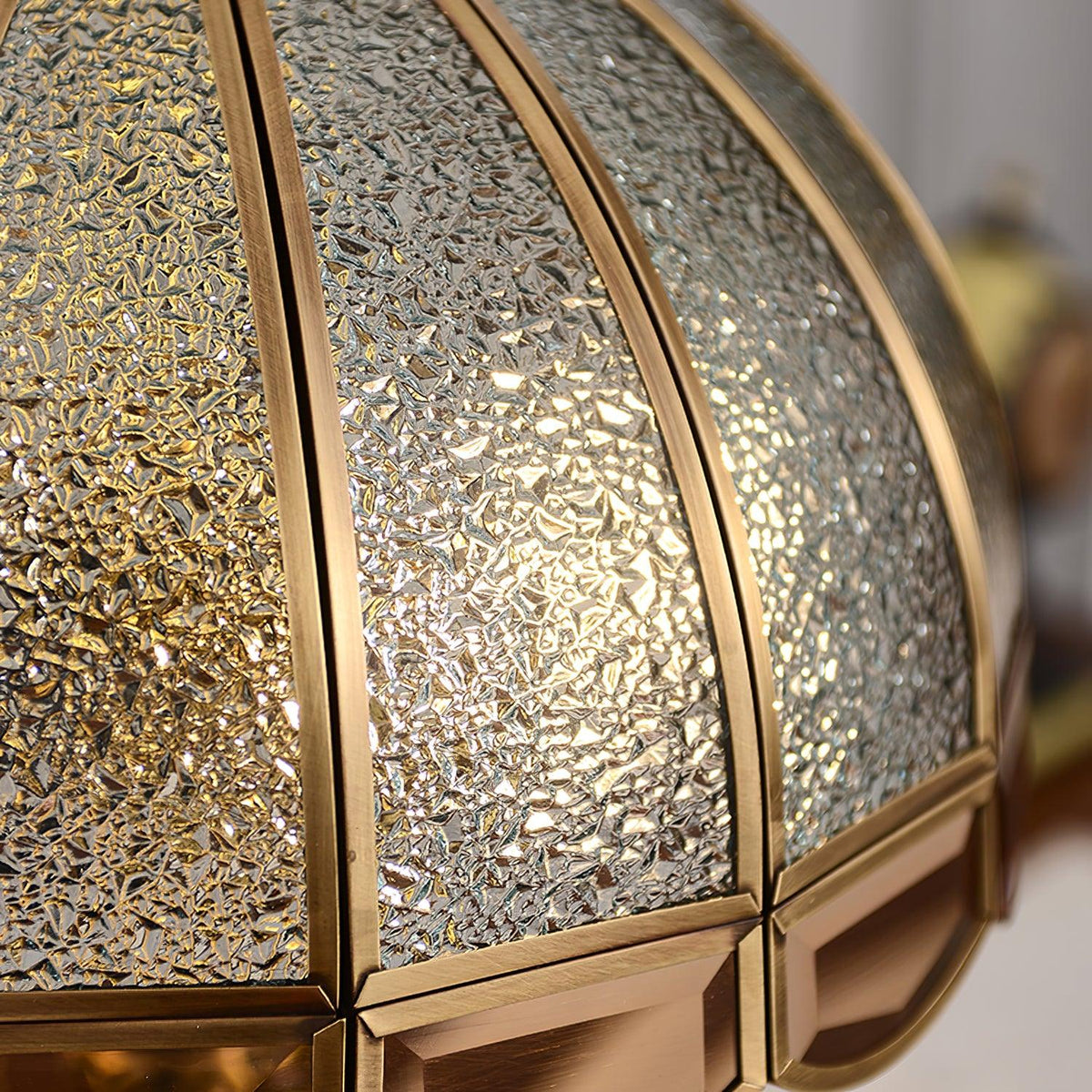Brillix mosiężna lampa stołowa ze szkła
