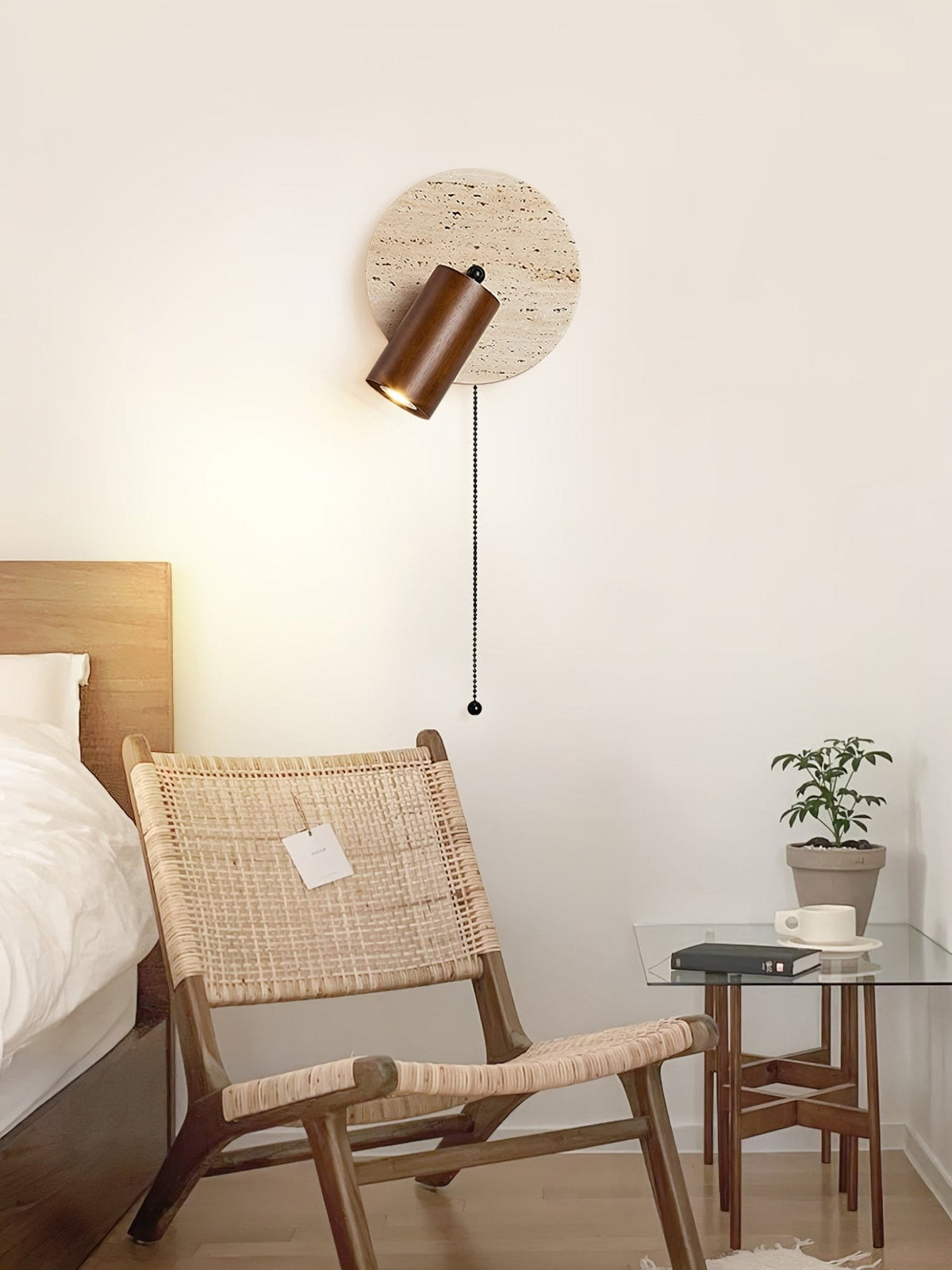 Romino Disc Swing Travertine kinkiet