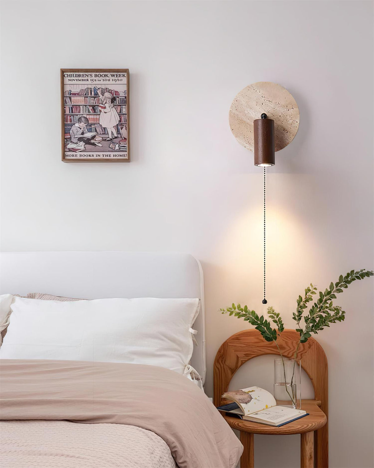 Romino Disc Swing Travertine kinkiet