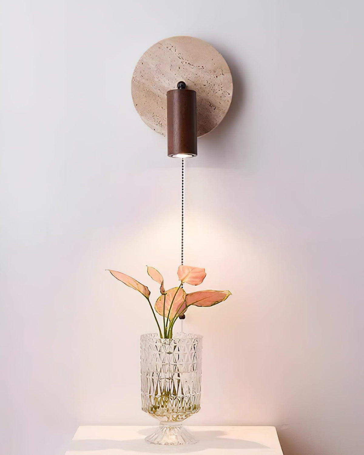 Romino Disc Swing Travertine kinkiet