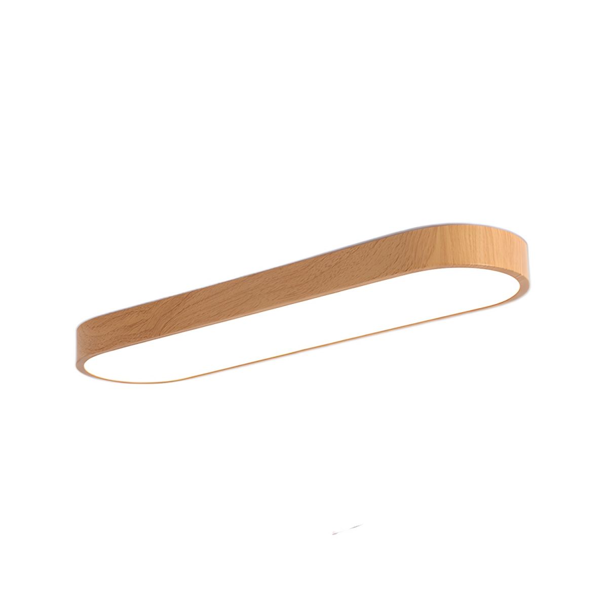 Javlen nowoczesna lampa sufitowa montowana bezpośrednio w stylu minimalistycznym z drewnem