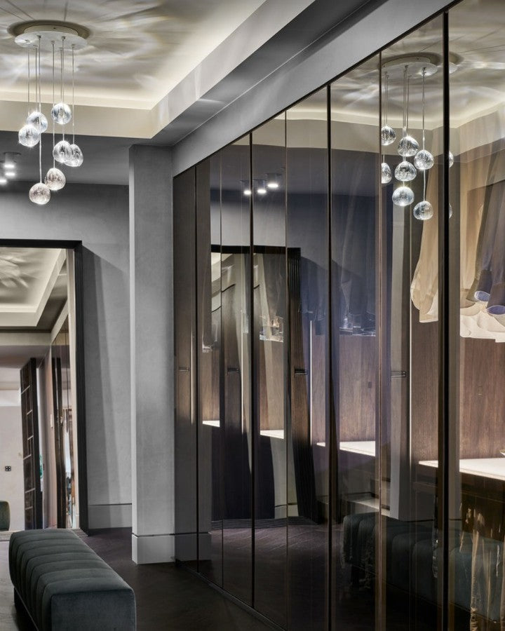 Gevlin żyrandol kryształowy w stylu postmodern luxury wiązany ze szkła