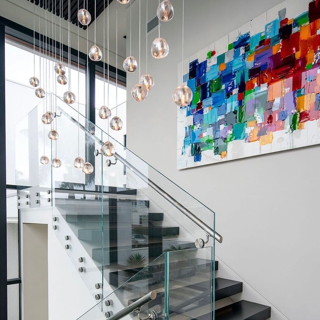 Gevlin żyrandol kryształowy w stylu postmodern luxury wiązany ze szkła