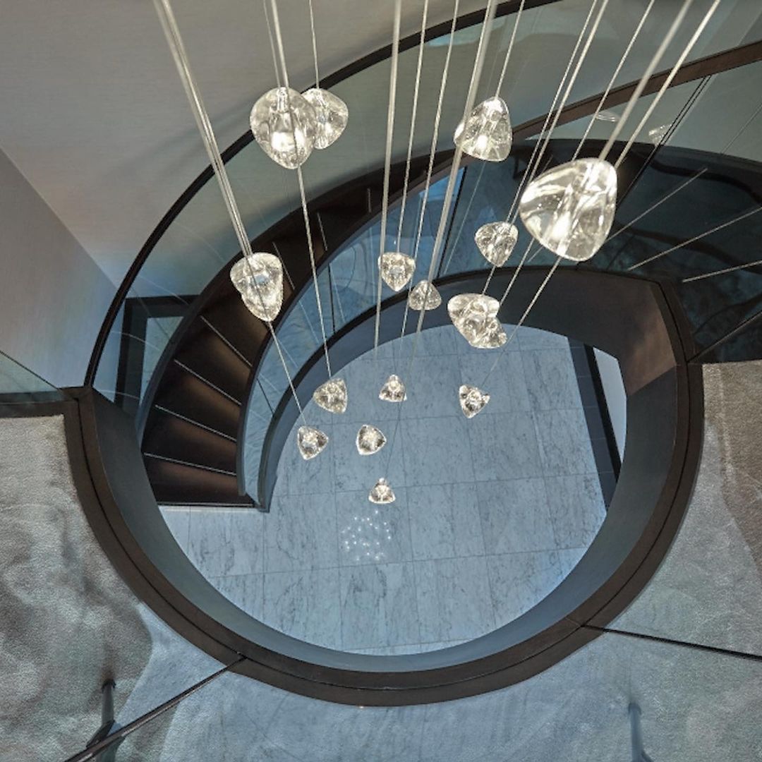 Gevlin żyrandol kryształowy w stylu postmodern luxury wiązany ze szkła