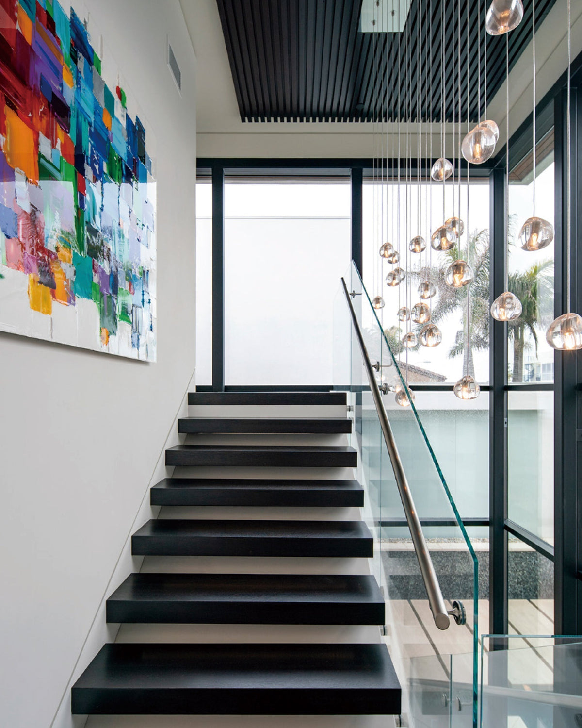 Gevlin żyrandol kryształowy w stylu postmodern luxury wiązany ze szkła