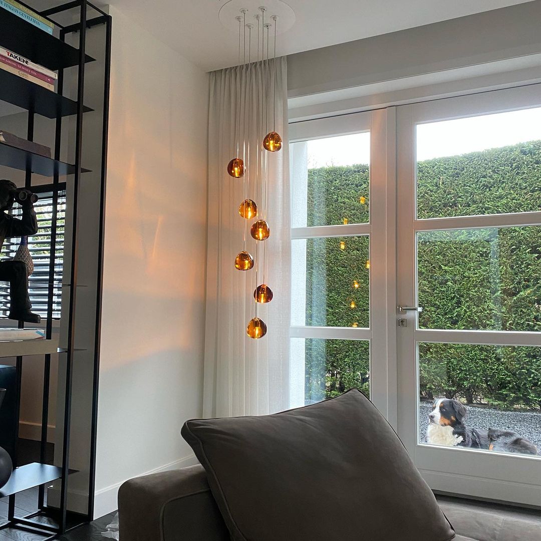 Gevlin żyrandol kryształowy w stylu postmodern luxury wiązany ze szkła