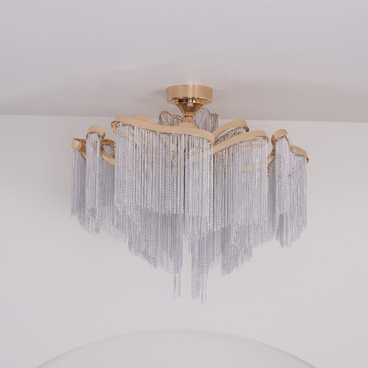 Mevrin lampa sufitowa nowoczesna z frędzlami Art Deco