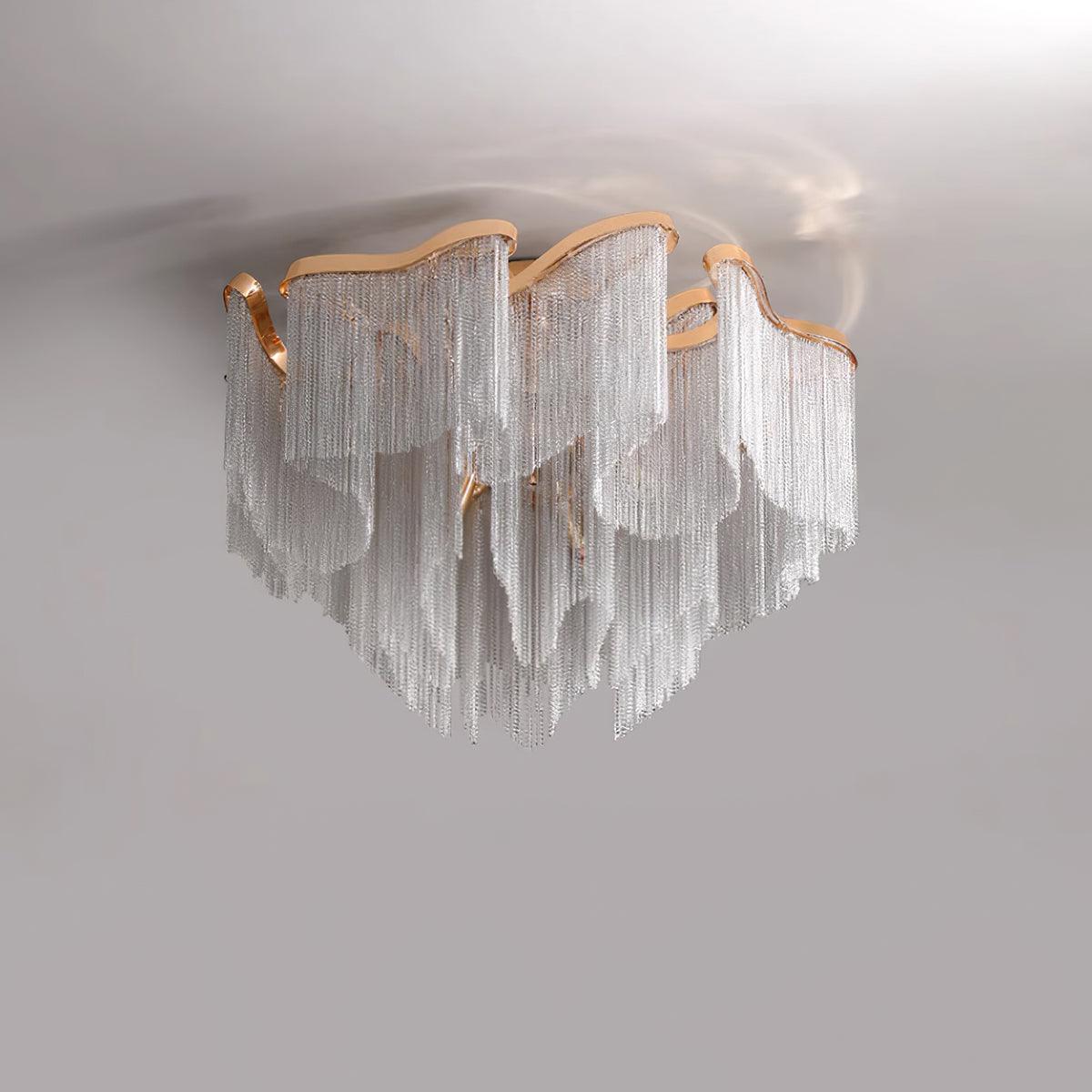 Mevrin lampa sufitowa nowoczesna z frędzlami Art Deco
