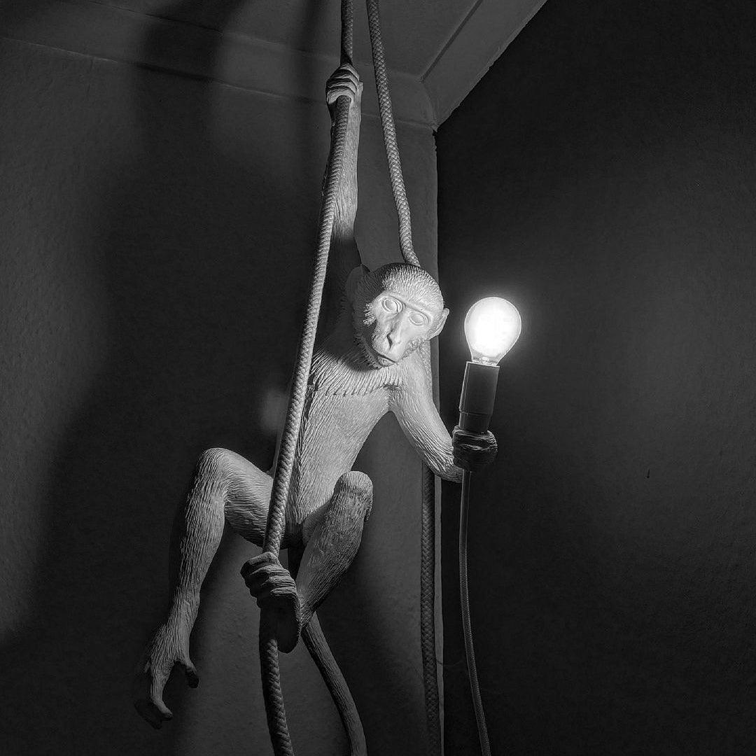 Epiran artystyczna lampa wisząca z płóciennego sznurka w kolorze białym