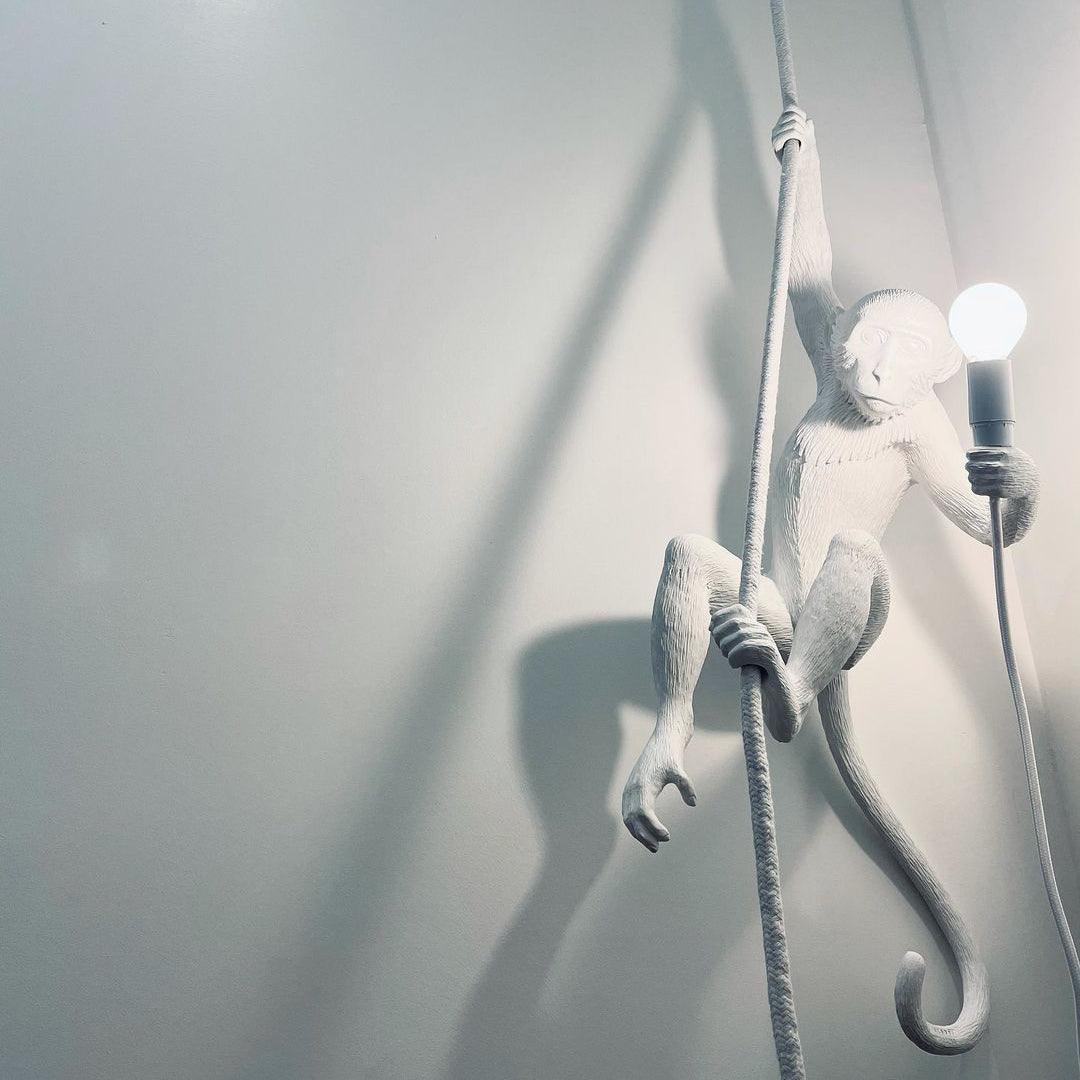 Epiran artystyczna lampa wisząca z płóciennego sznurka w kolorze białym