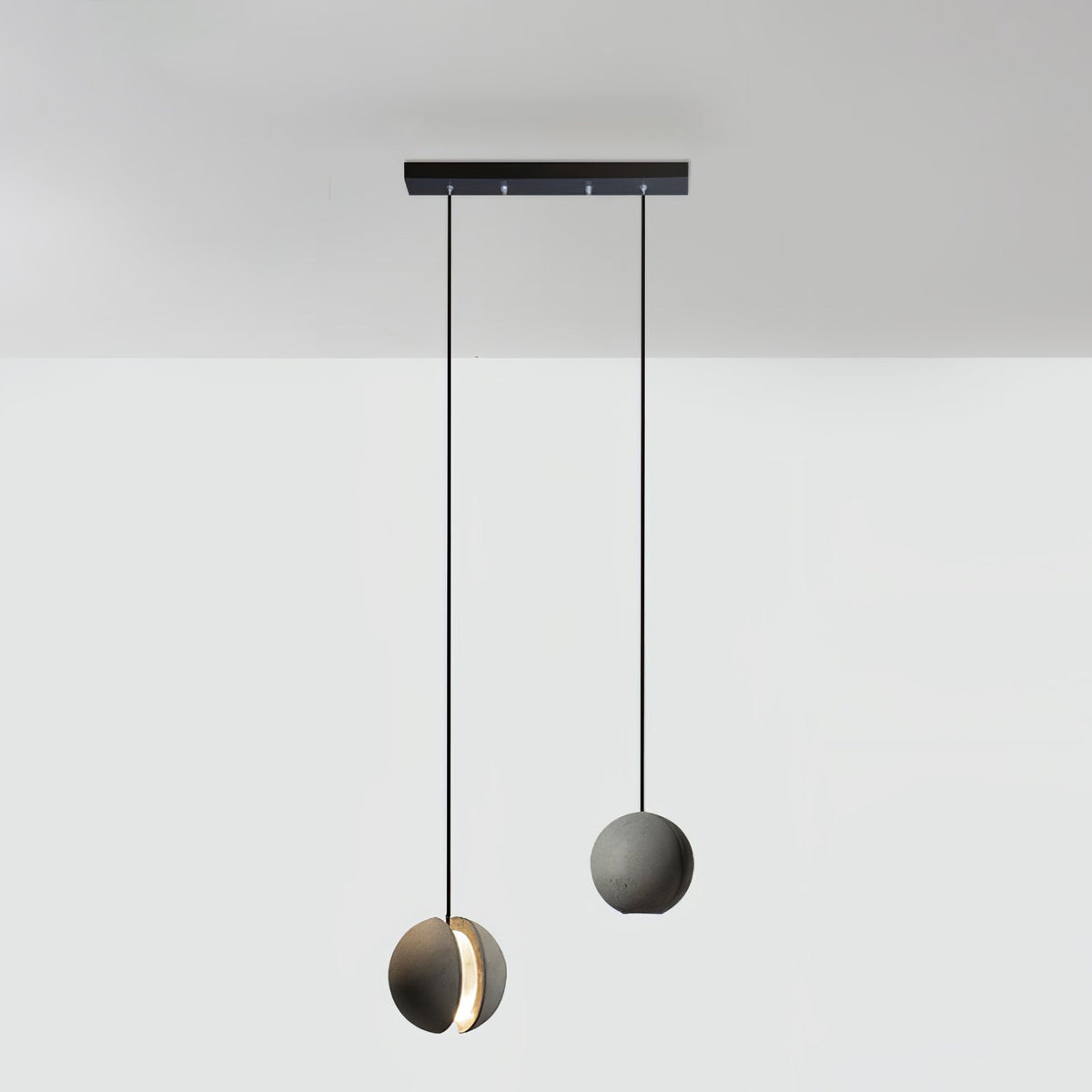 Umi lampa wisząca kula betonowa minimalistyczna industrialna