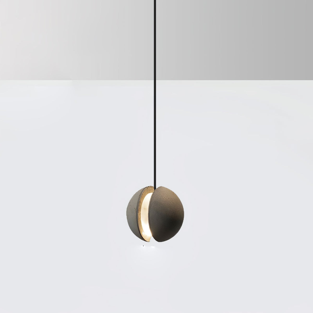 Umi lampa wisząca kula betonowa minimalistyczna industrialna