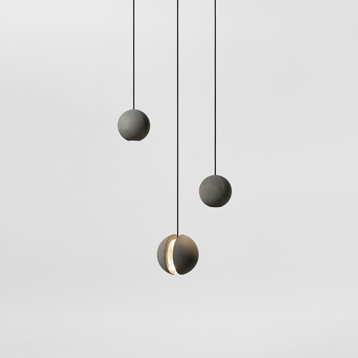 Umi lampa wisząca kula betonowa minimalistyczna industrialna
