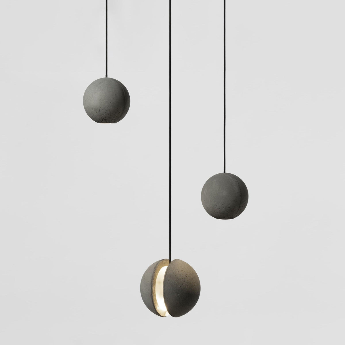 Umi lampa wisząca kula betonowa minimalistyczna industrialna