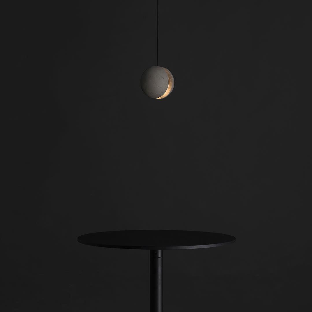 Umi lampa wisząca kula betonowa minimalistyczna industrialna