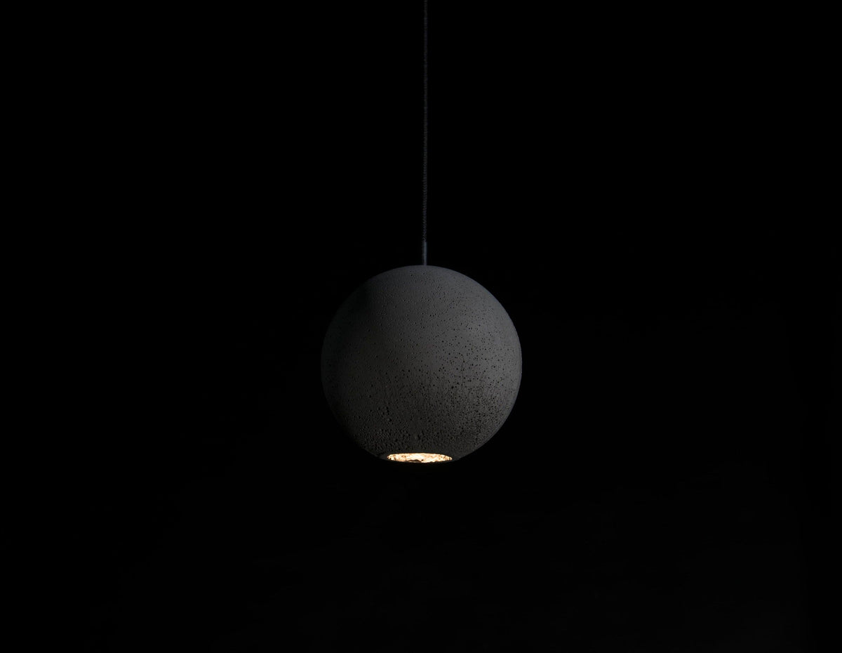 Umi lampa wisząca kula betonowa minimalistyczna industrialna