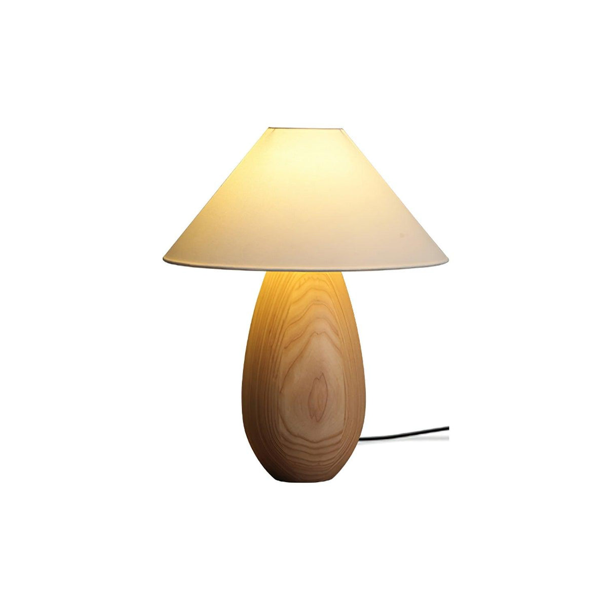 Orbace drewniana lampa stołowa naturalna