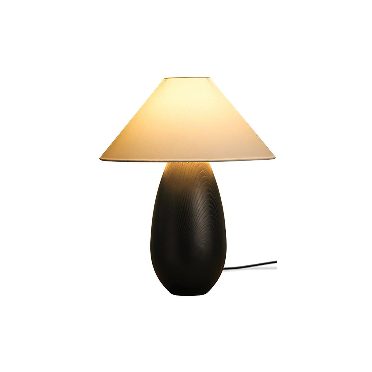 Orbace drewniana lampa stołowa naturalna