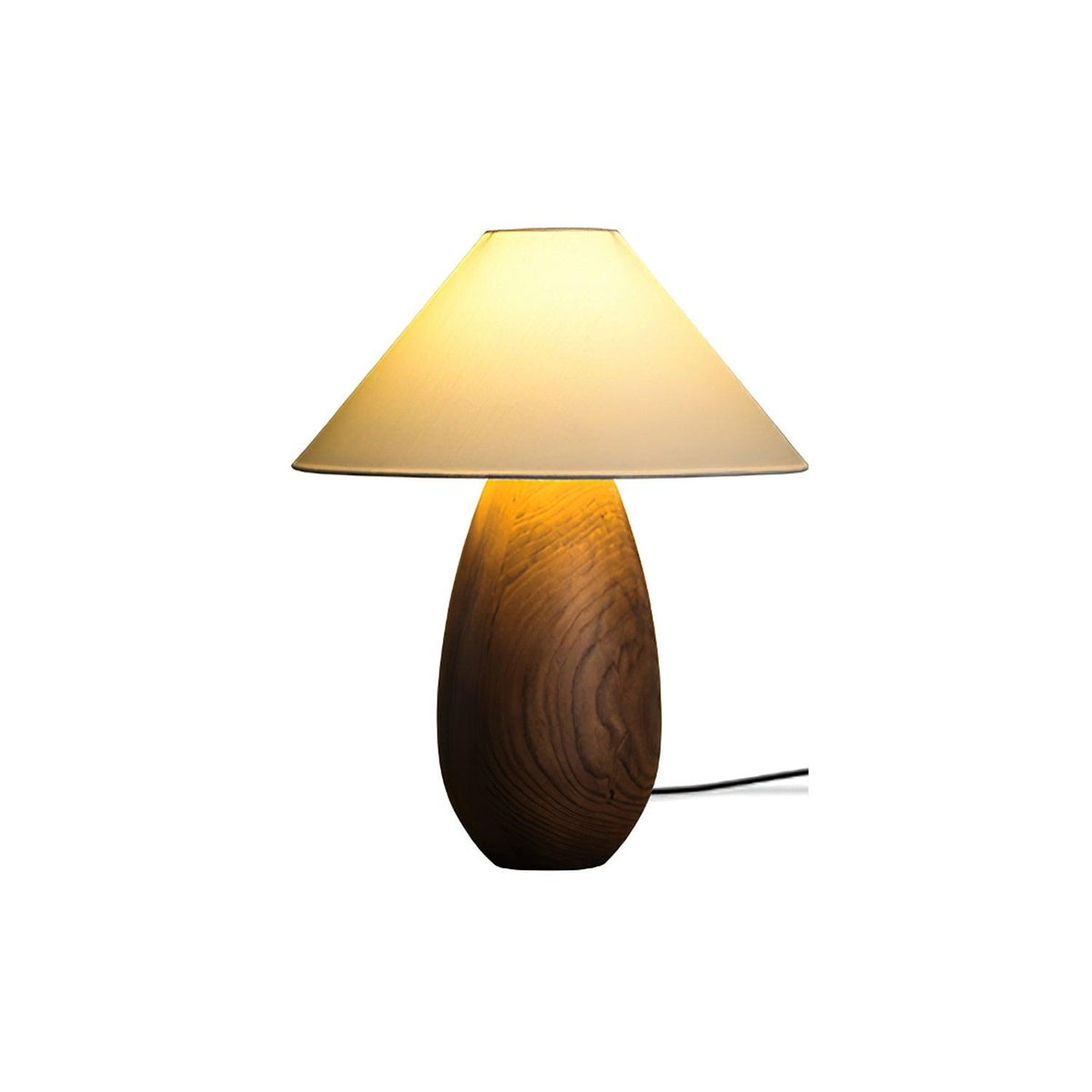 Orbace drewniana lampa stołowa naturalna