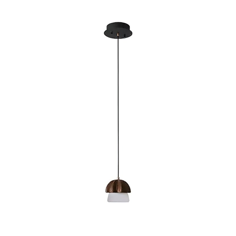 Rineine lampa wisząca grzyby ze szkła i drewna