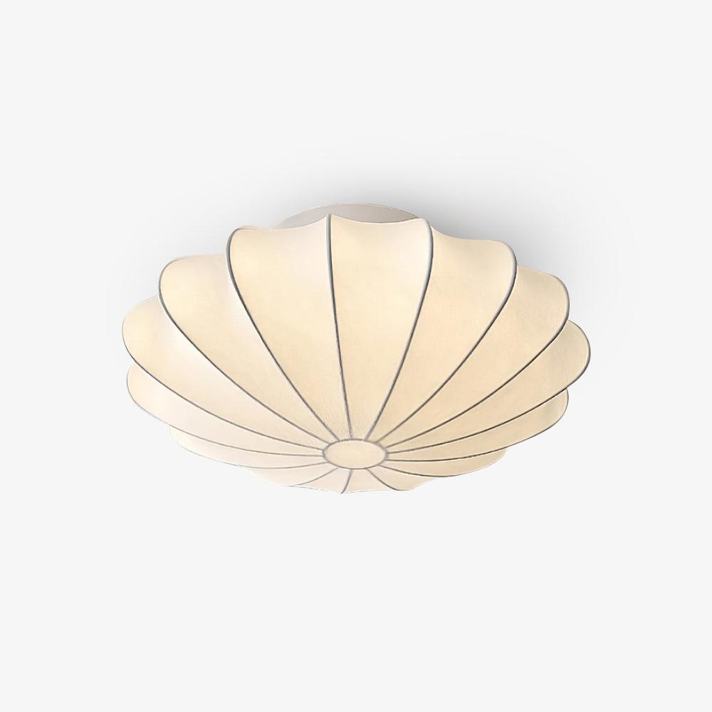 Cielum lampa sufitowa z obudową z tkaniny w formie rzeźby