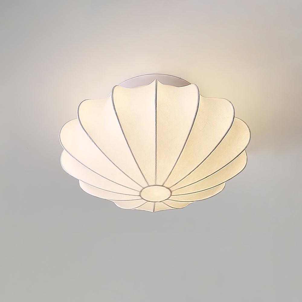 Cielum lampa sufitowa z obudową z tkaniny w formie rzeźby