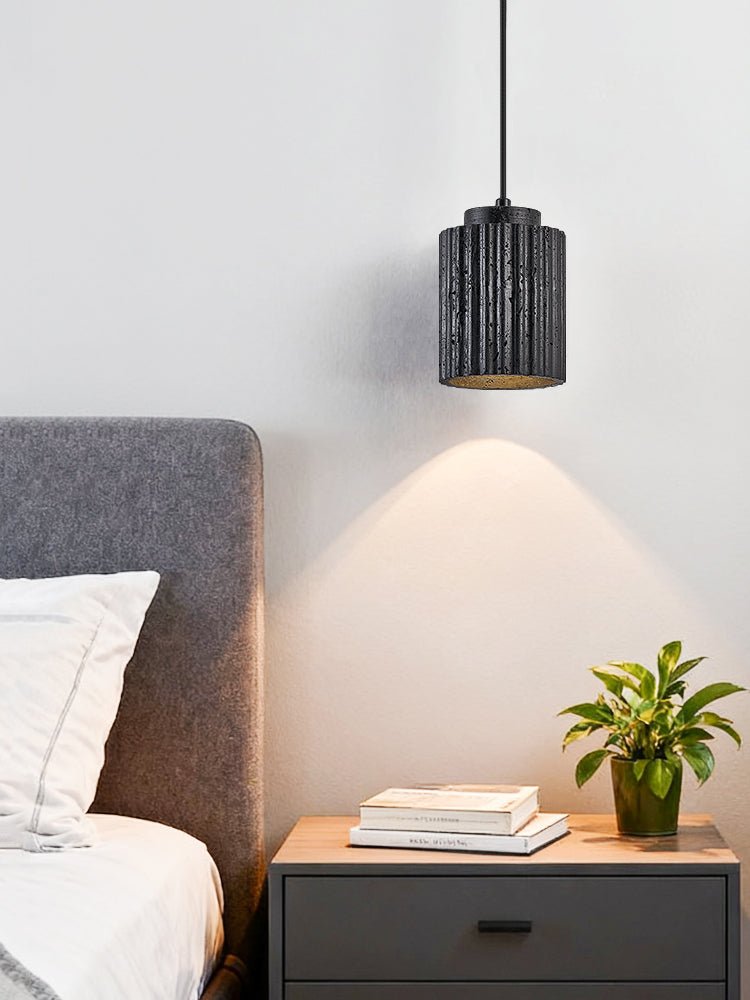 Hirb Ridge czarny Travertyn lampa wisząca