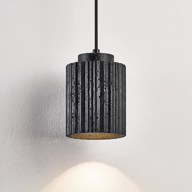 Hirb Ridge czarny Travertyn lampa wisząca
