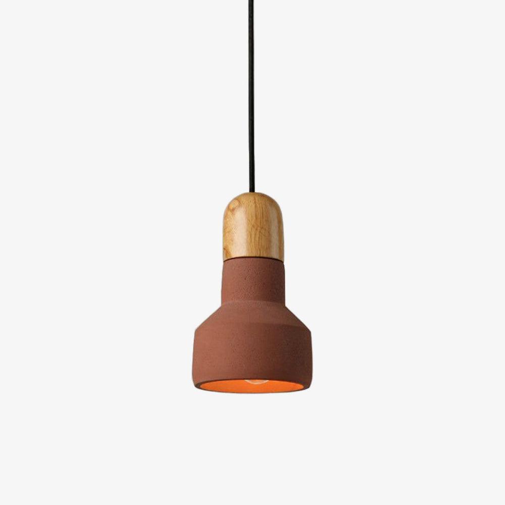 Trio rustykalna lampa wisząca z drewna