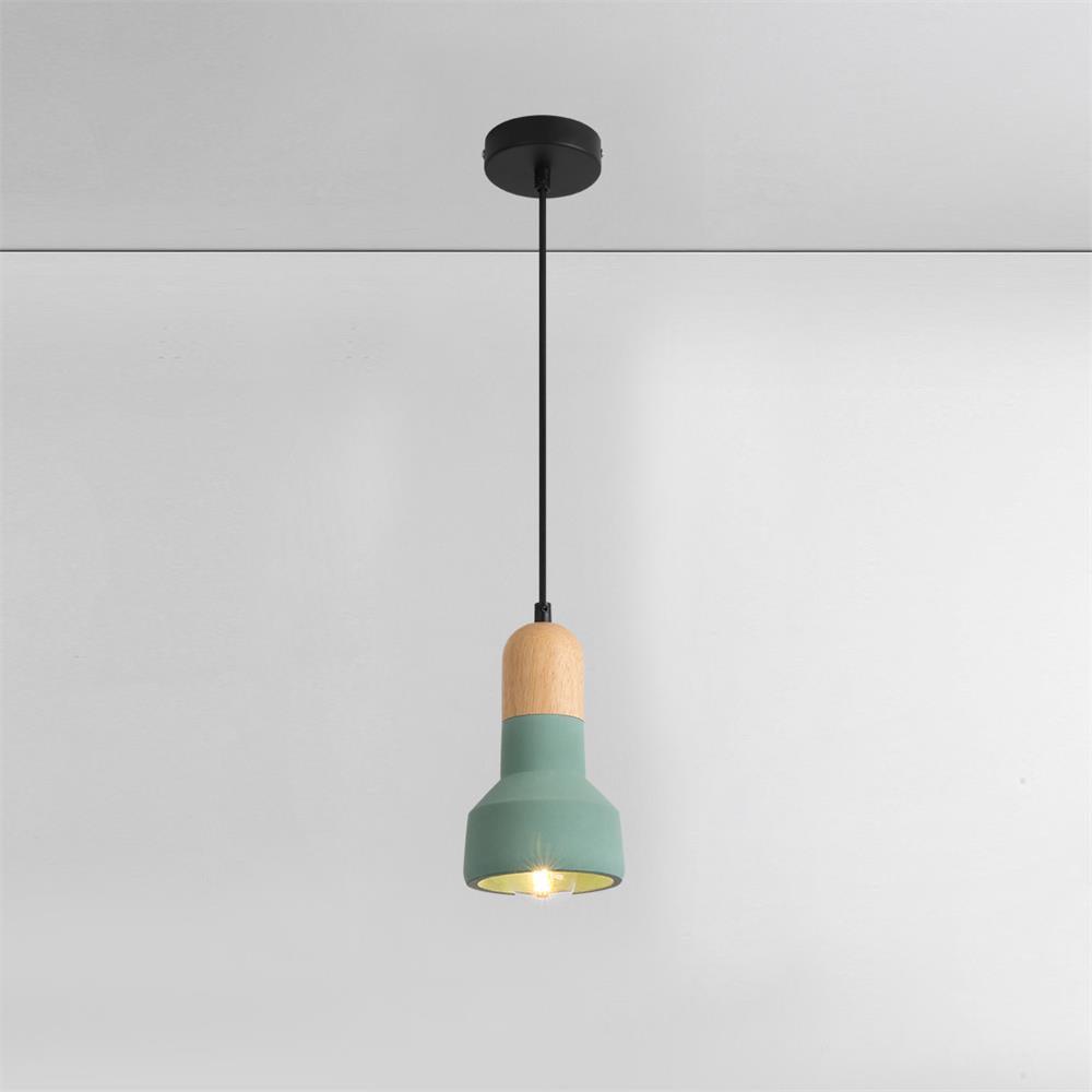 Trio rustykalna lampa wisząca z drewna