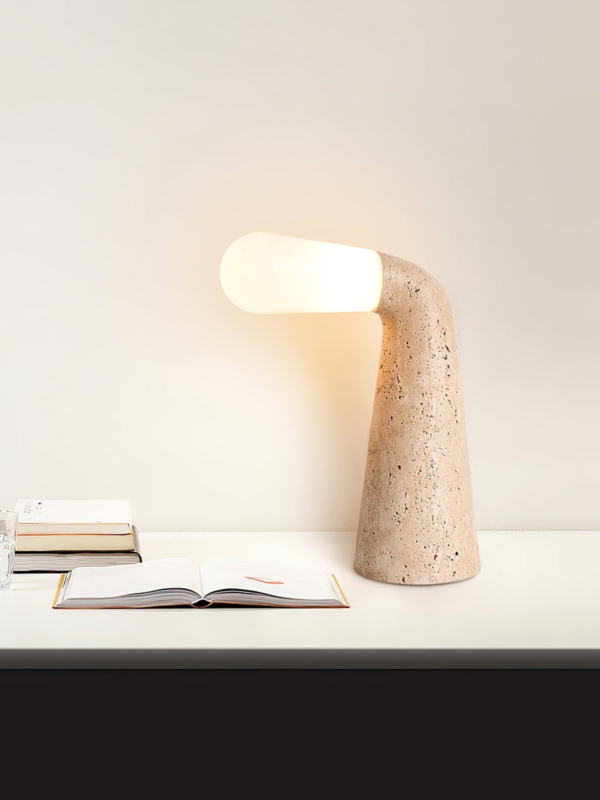 Lampa stołowa Noreette Travertine