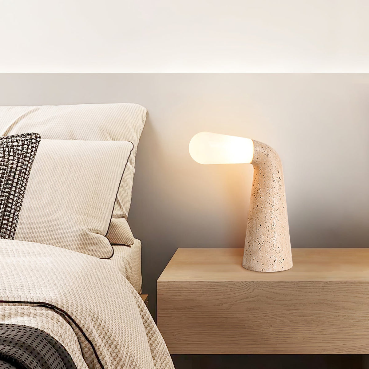 Lampa stołowa Noreette Travertine