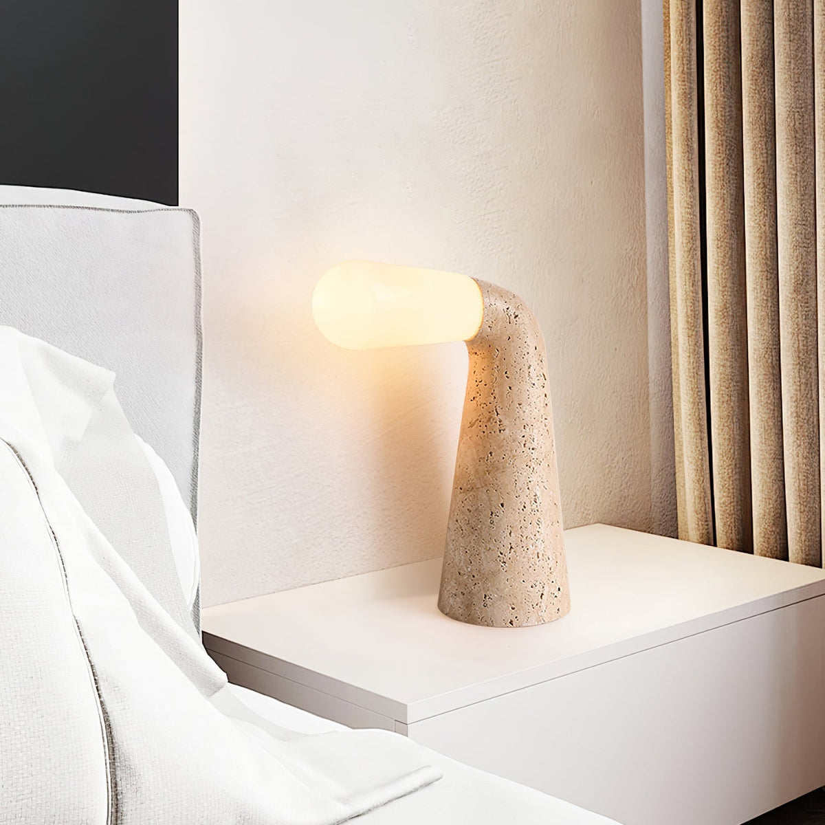 Lampa stołowa Noreette Travertine