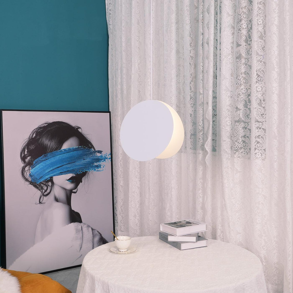 Valentina okrągła lampa wisząca ze szkła, metalowa, 6 koloru, 7.8″/11.8″