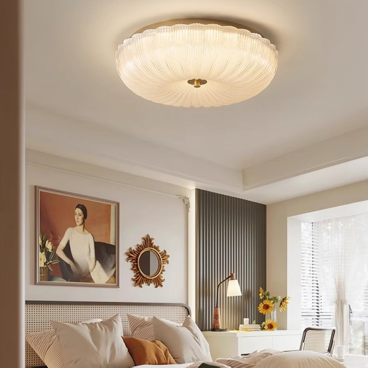 Halo lampa sufitowa Ripple ze szkła