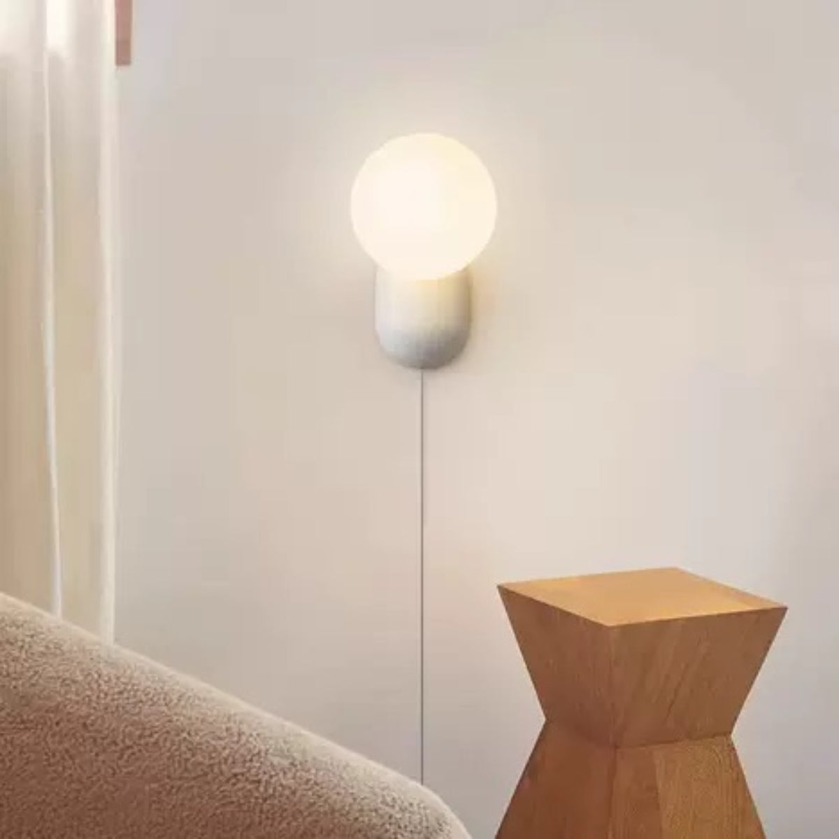 Valentina nowoczesna wnętrzna lampa ścienna LED w sypialni/gabiniecie
