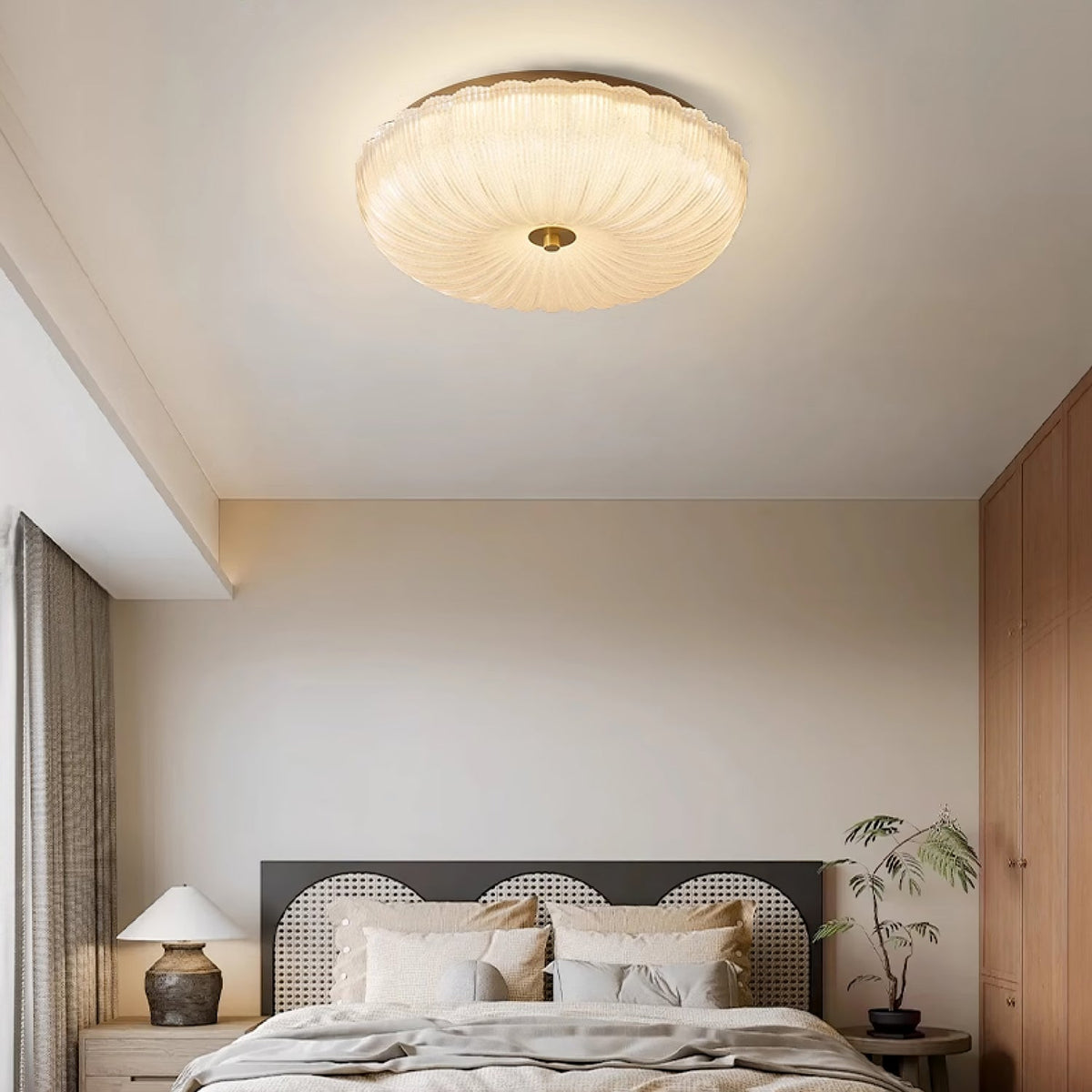 Halo lampa sufitowa Ripple ze szkła