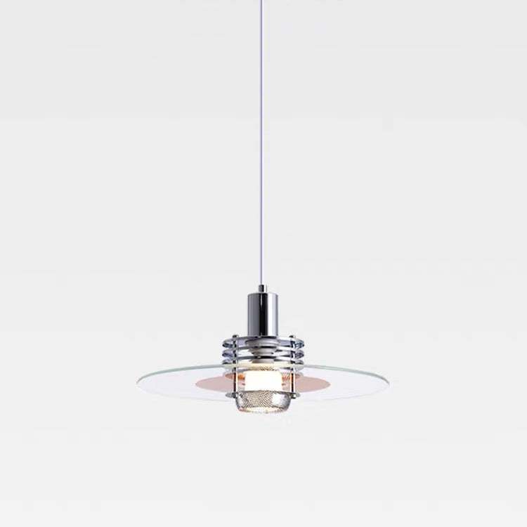 Valentina minimalistyczna lampa wisząca LED ze szkła i metalu / Salon/Sypialnia