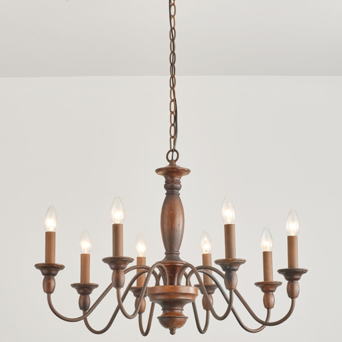 Silva żyrandol LED wewnątrz pomieszczeń Industrial Design Brown drewno metal sypialnia/salon/wyspa kuchenna