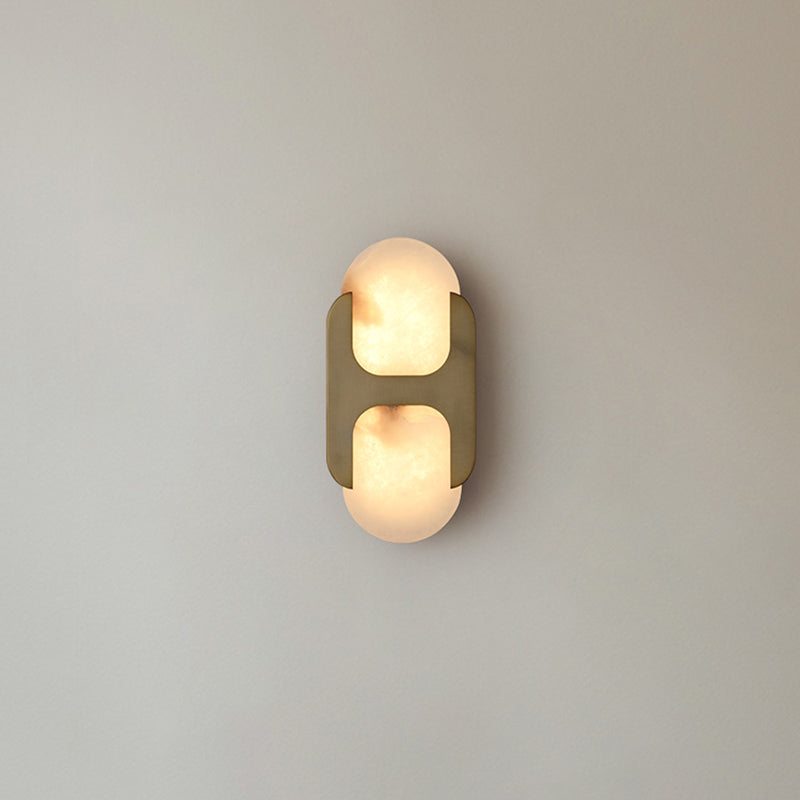 Lylaearis kinkiet z alabastrowym osłoną