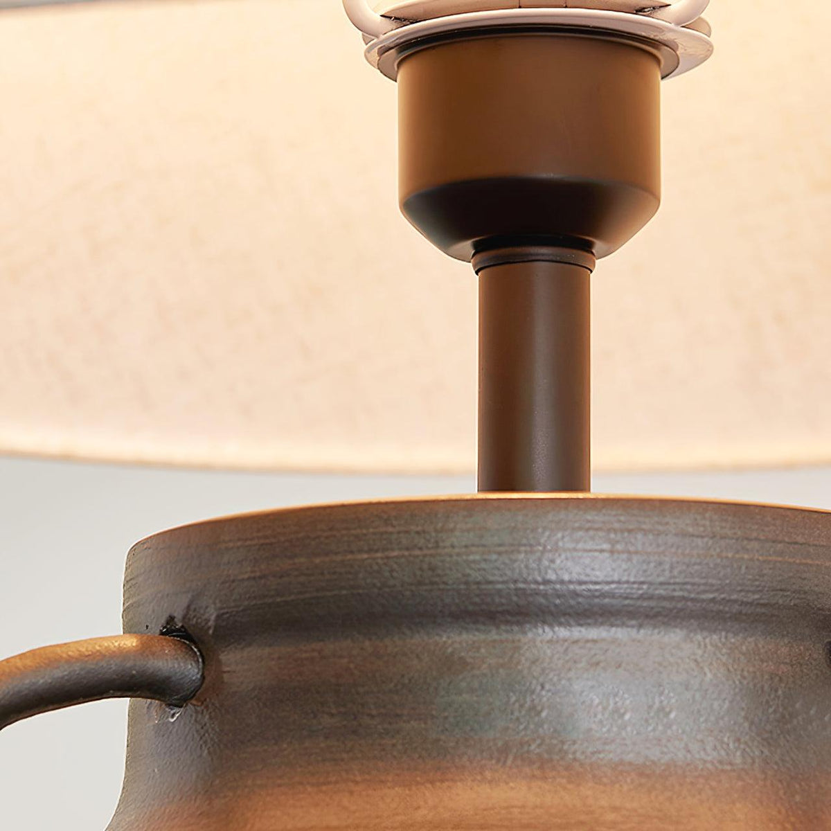 Amfora rustykalna lampa stołowa ze szkła