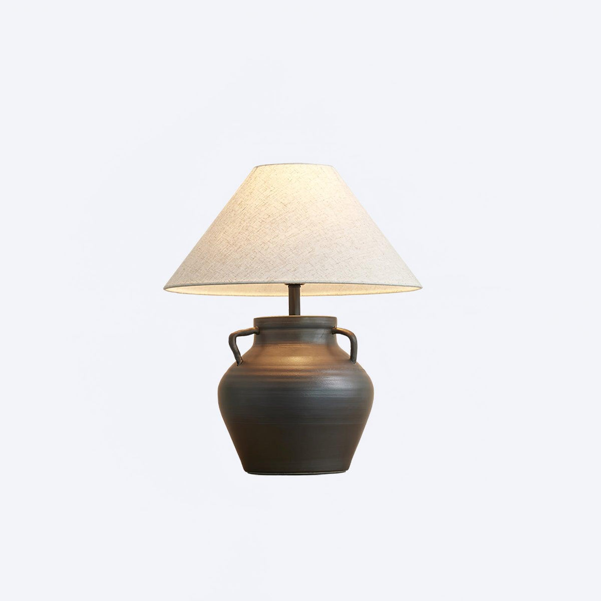 Amfora rustykalna lampa stołowa ze szkła