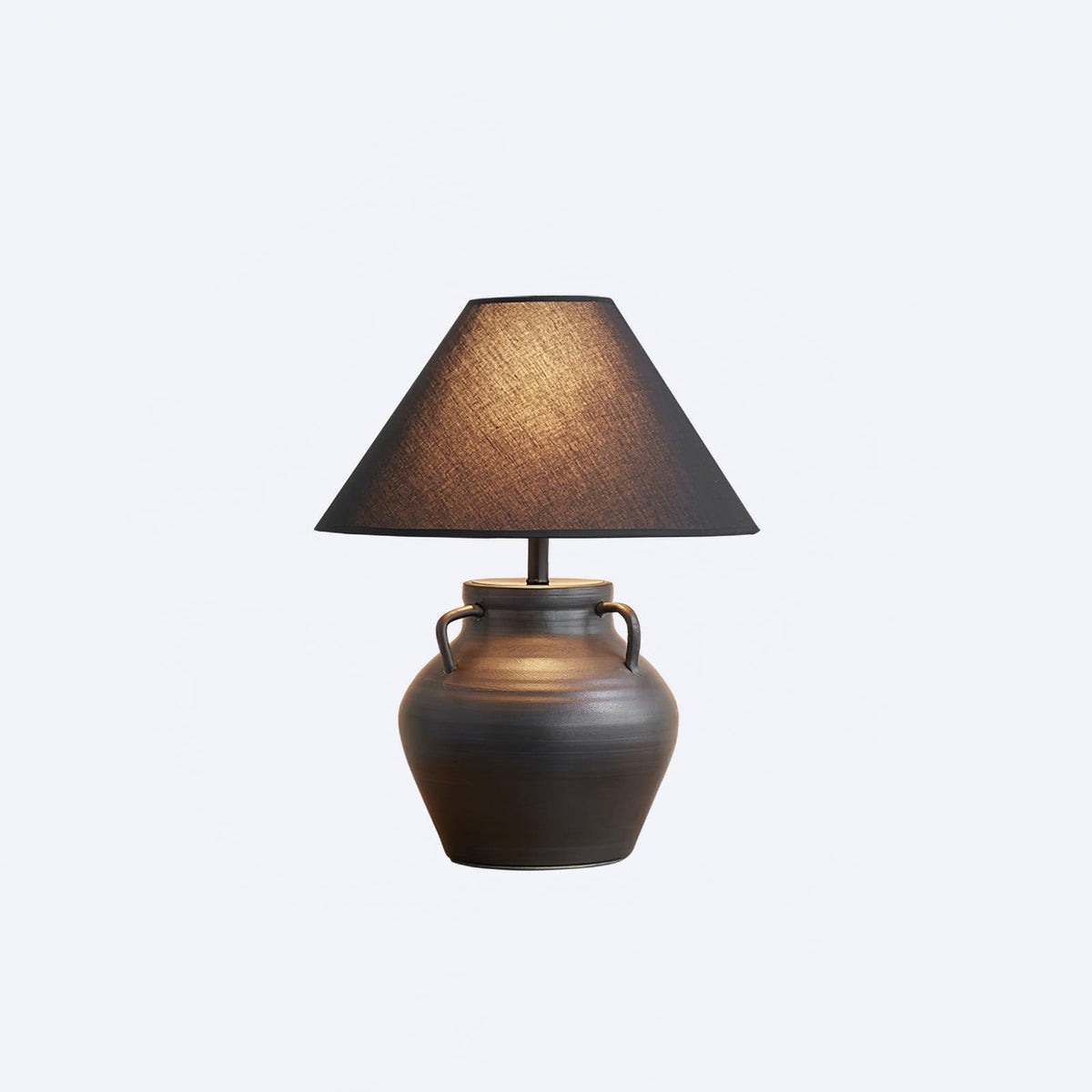Amfora rustykalna lampa stołowa ze szkła