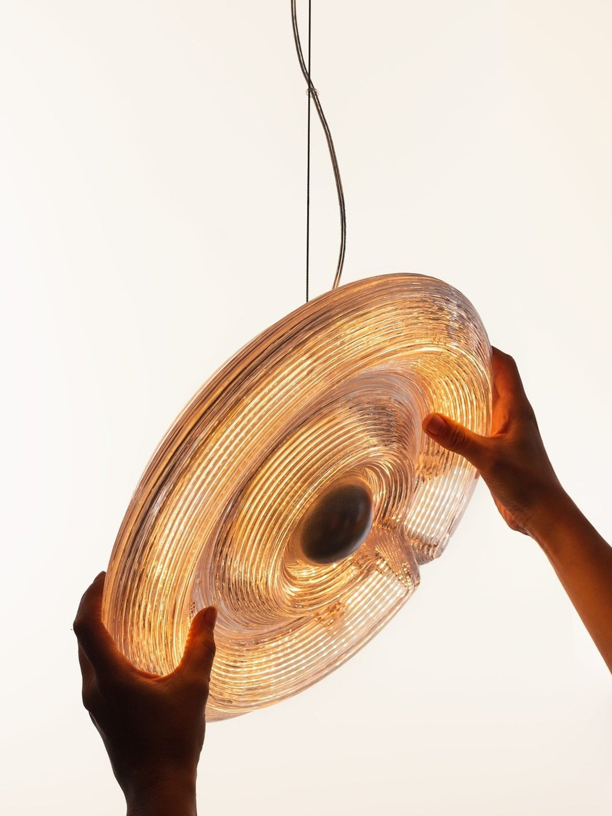 Ocrf lampa wisząca Ripple ze szkła
