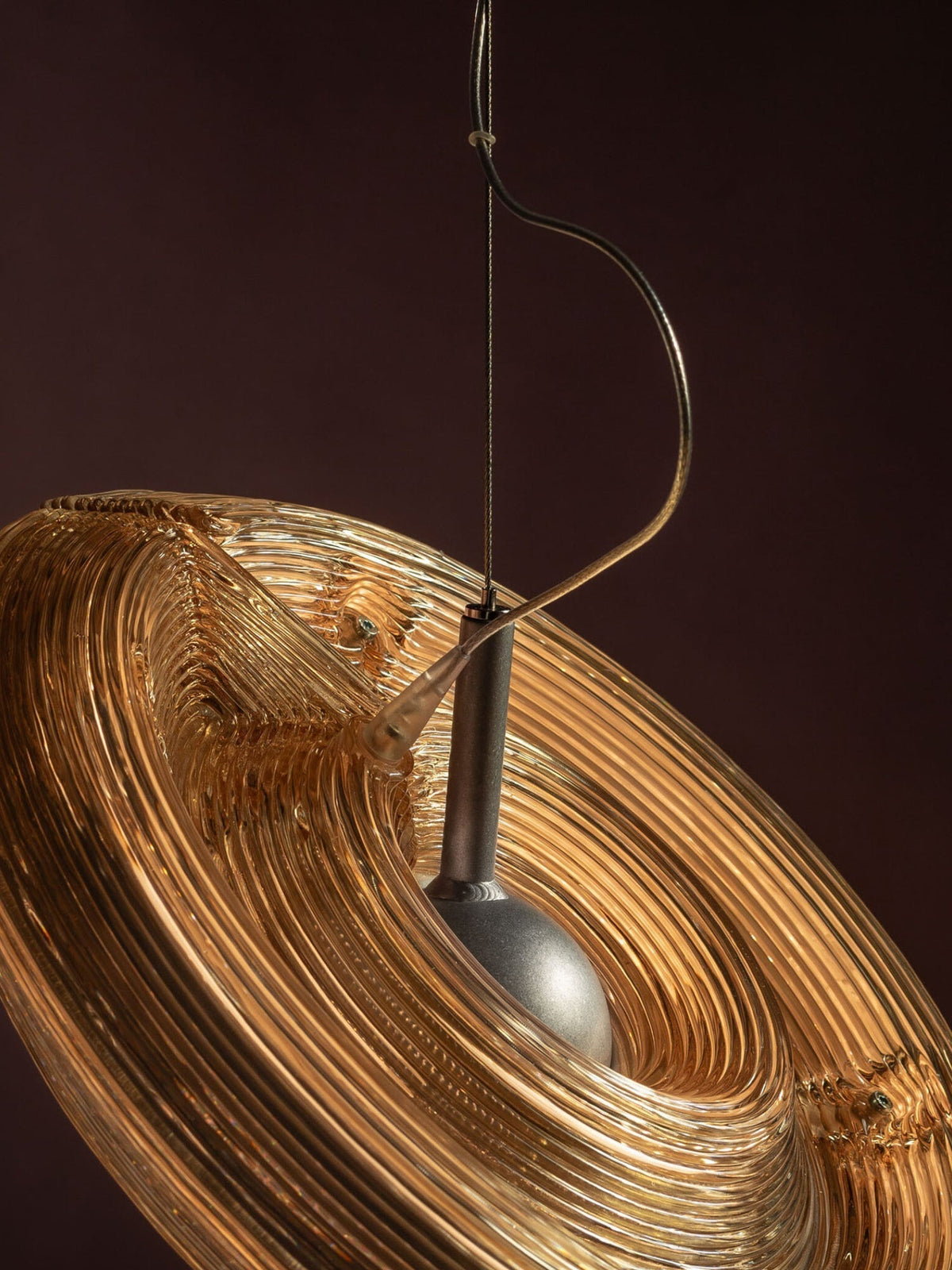 Ocrf lampa wisząca Ripple ze szkła